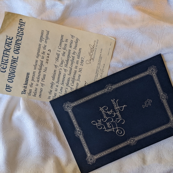 Shall I compare thee to a summer's day. Bradford Exchange plate. - Picture 4 of 4